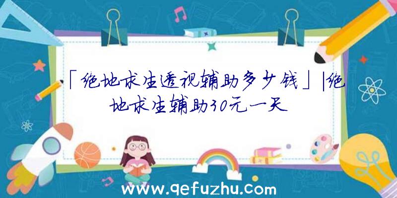 「绝地求生透视辅助多少钱」|绝地求生辅助30元一天